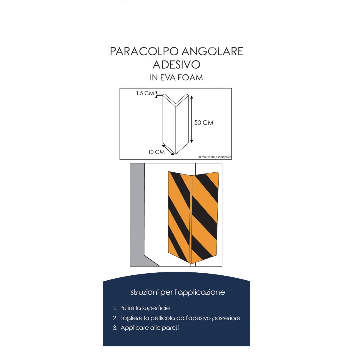 Adhesive Bumper Corner 50X20XSP 1.5C