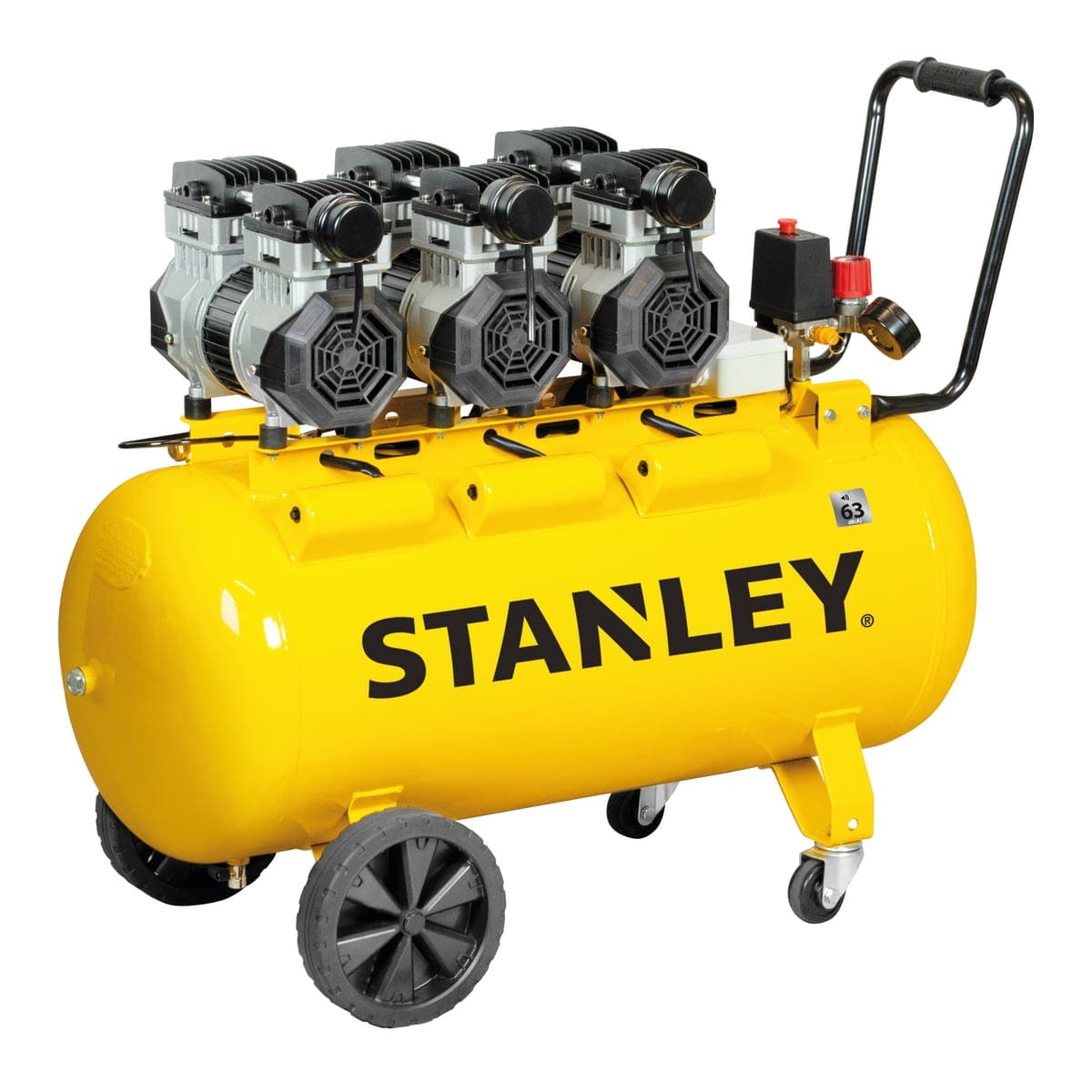 Bricocenter COMPRESSORE SILENZIATO STANLEY 100L 3HP 8BAR 3 MOTORI