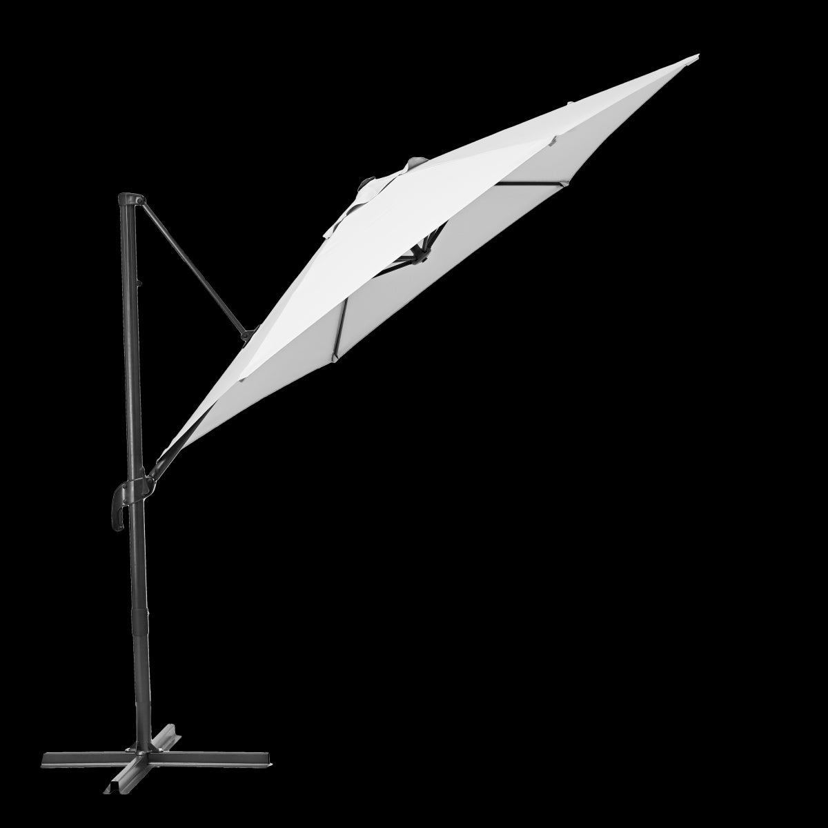 AVEA NATERIAL - Steel and aluminum umbrella with white polyester tarpaulin D 2.9 M