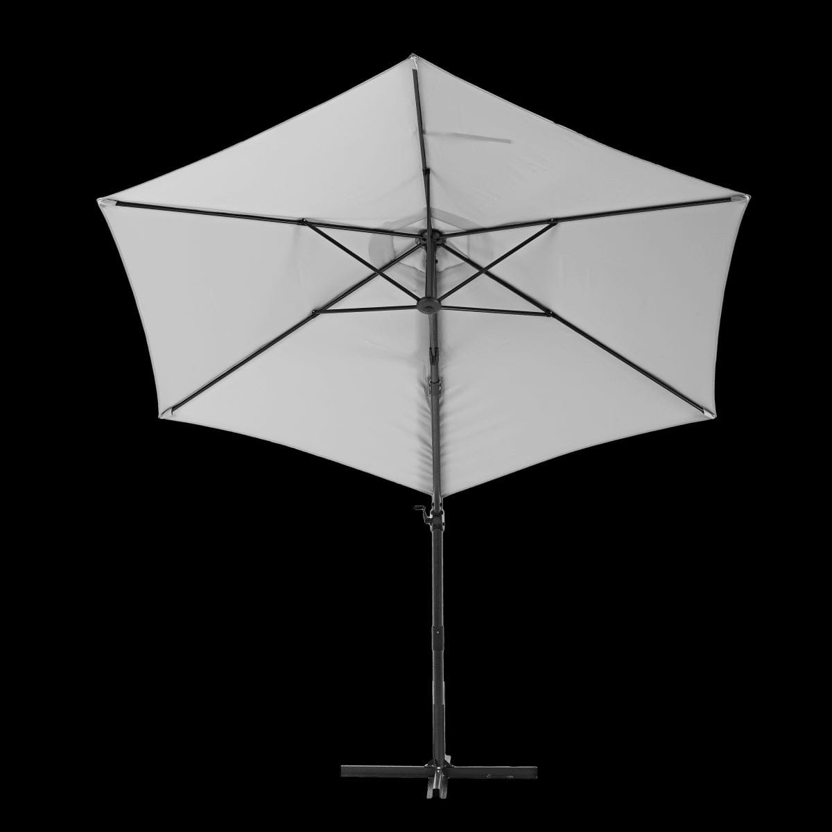 Bricocenter AVEA NATERIAL - Steel and aluminum umbrella with white polyester tarpaulin D 2.9 M