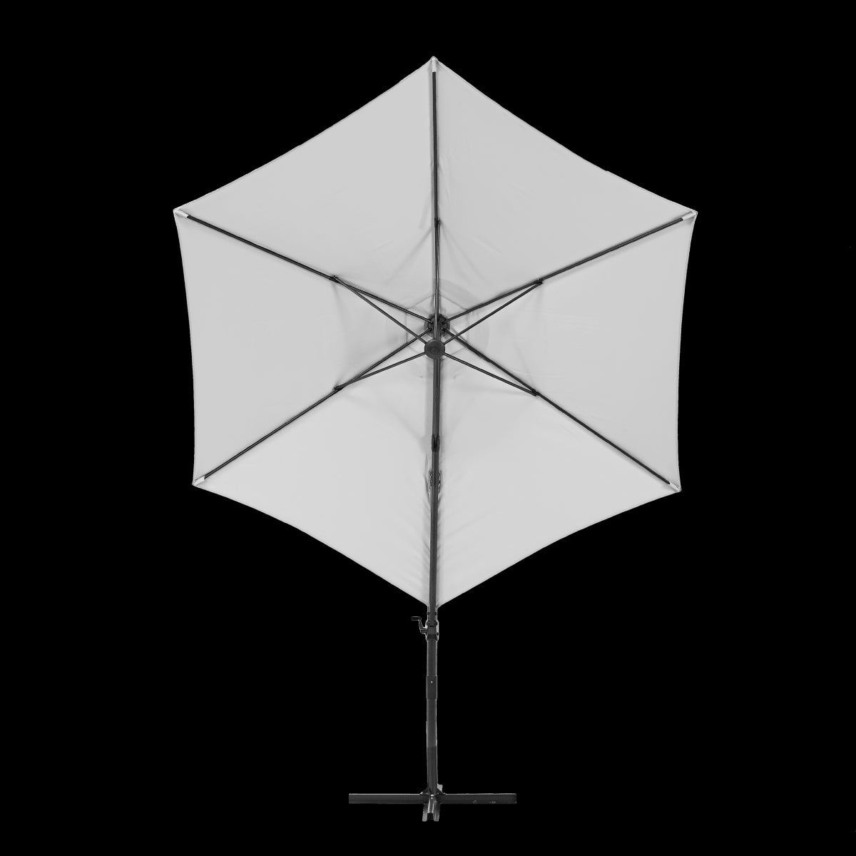 AVEA NATERIAL - Steel and aluminum umbrella with white polyester tarpaulin D 2.9 M