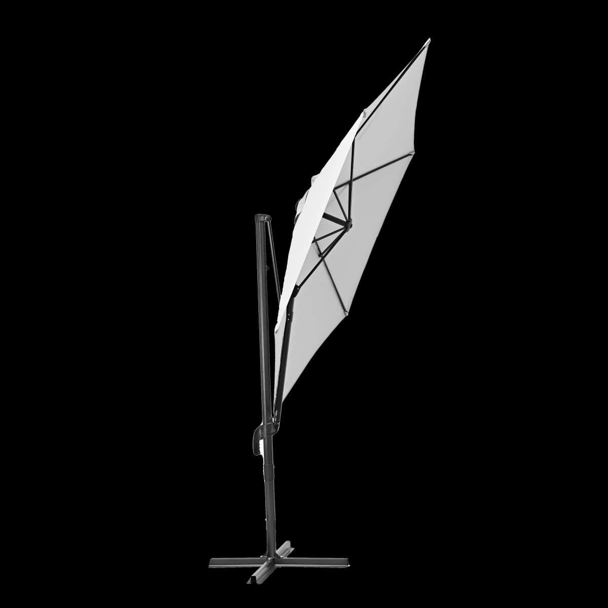 Bricocenter AVEA NATERIAL - Steel and aluminum umbrella with white polyester tarpaulin D 2.9 M