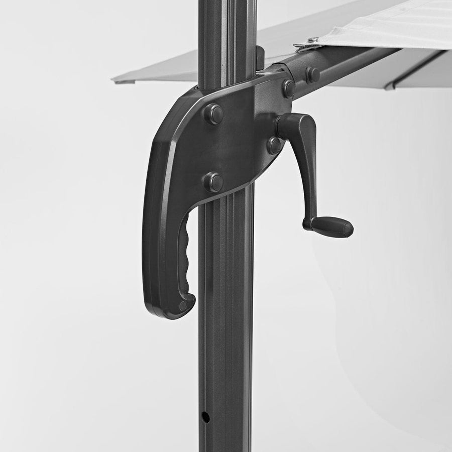 Bricocenter AVEA NATERIAL - Steel and aluminum umbrella with white polyester tarpaulin D 2.9 M