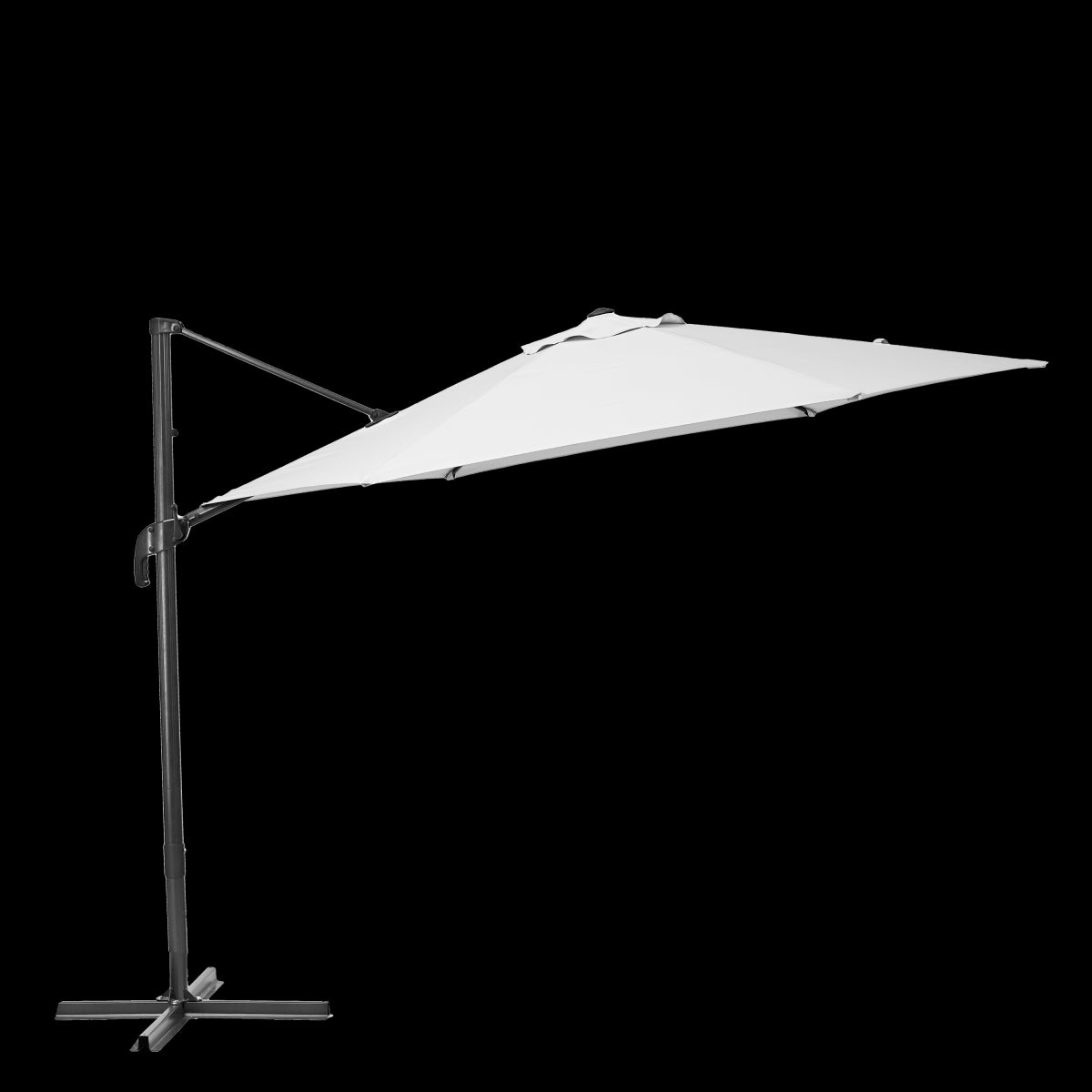 AVEA NATERIAL - Steel and aluminum umbrella with white polyester tarpaulin D 2.9 M