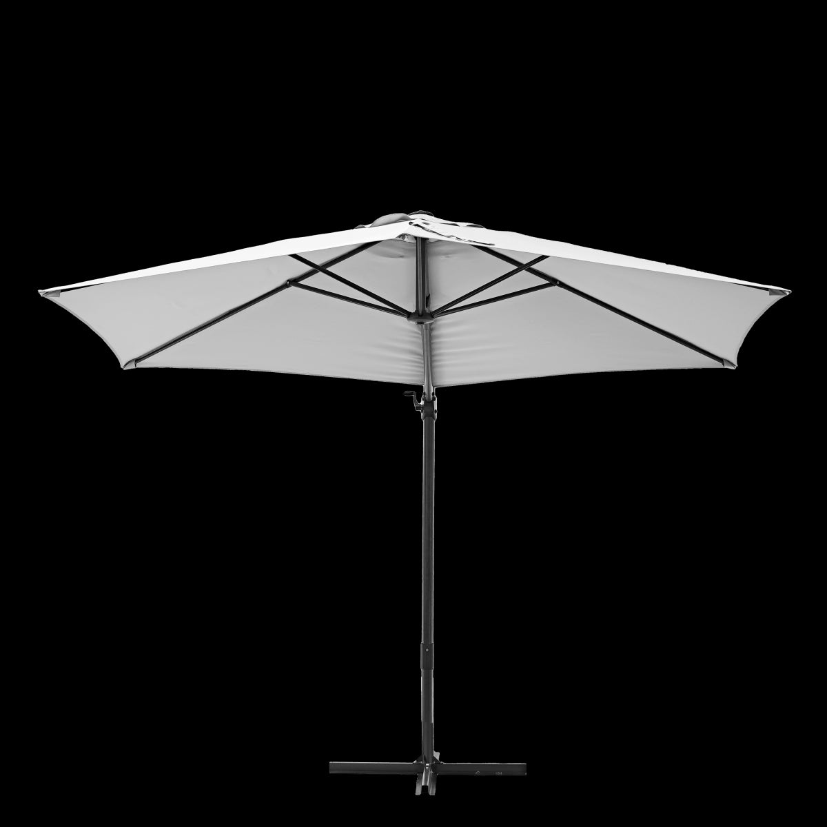 AVEA NATERIAL - Steel and aluminum umbrella with white polyester tarpaulin D 2.9 M