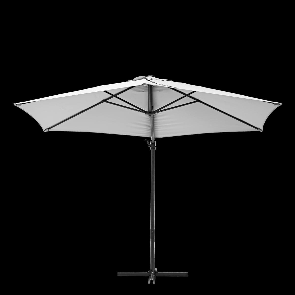 Bricocenter AVEA NATERIAL - Steel and aluminum umbrella with white polyester tarpaulin D 2.9 M