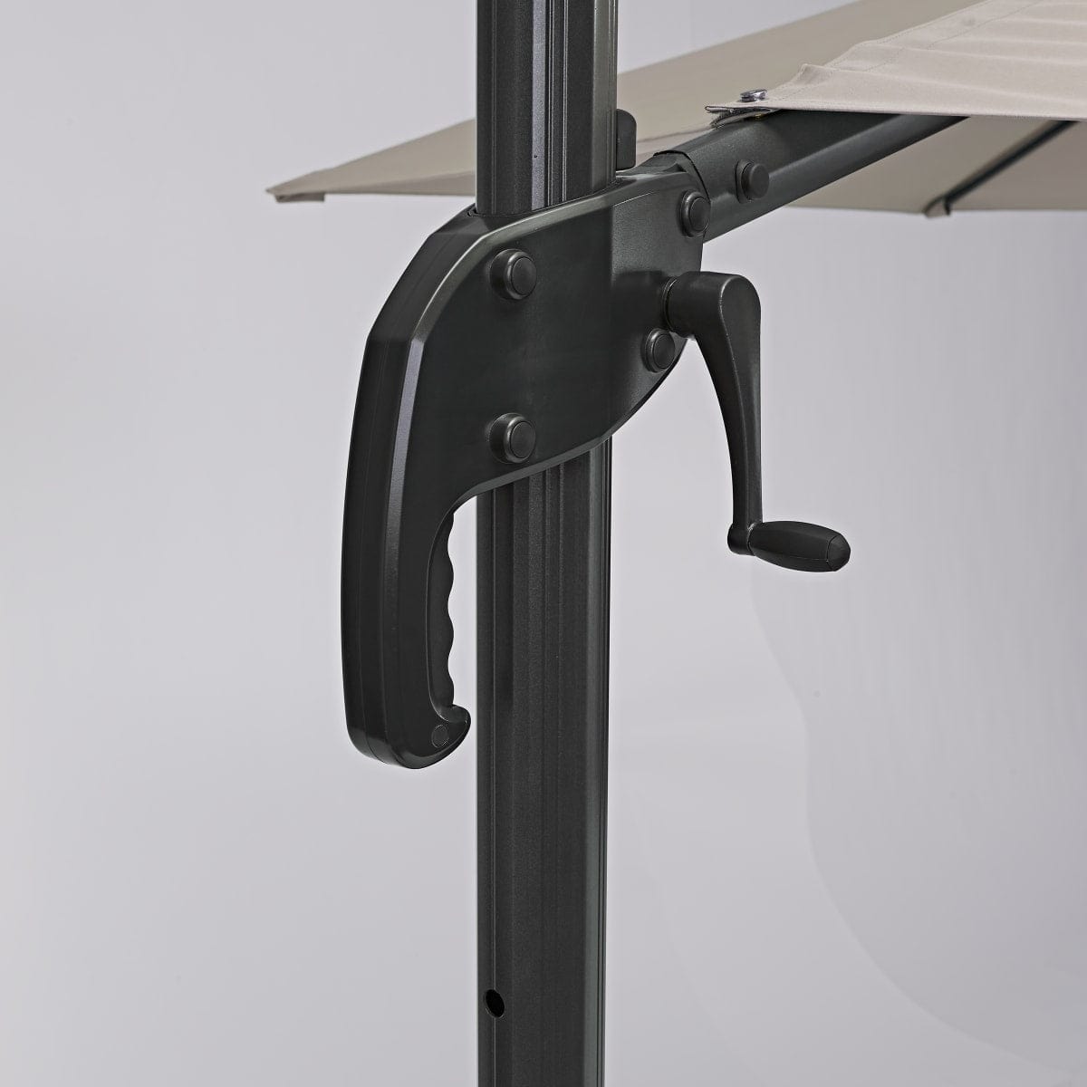 Bricocenter AVEA NATERIAL - Steel and aluminum umbrella with gray polyester tarpaulin D 2.9 M