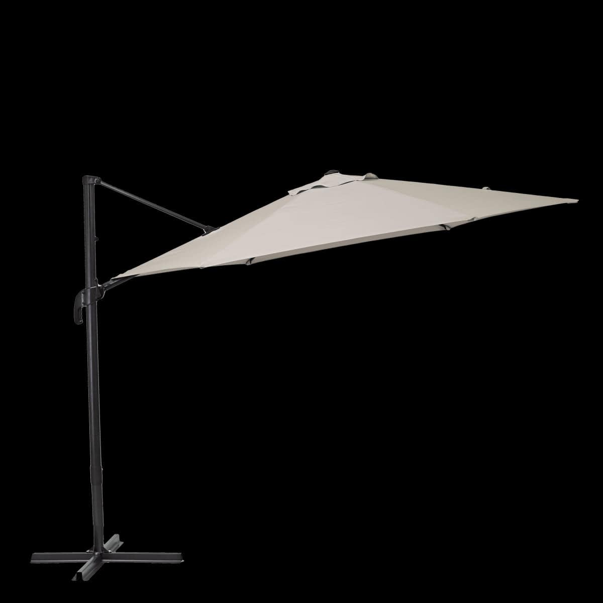 Bricocenter AVEA NATERIAL - Steel and aluminum umbrella with gray polyester tarpaulin D 2.9 M