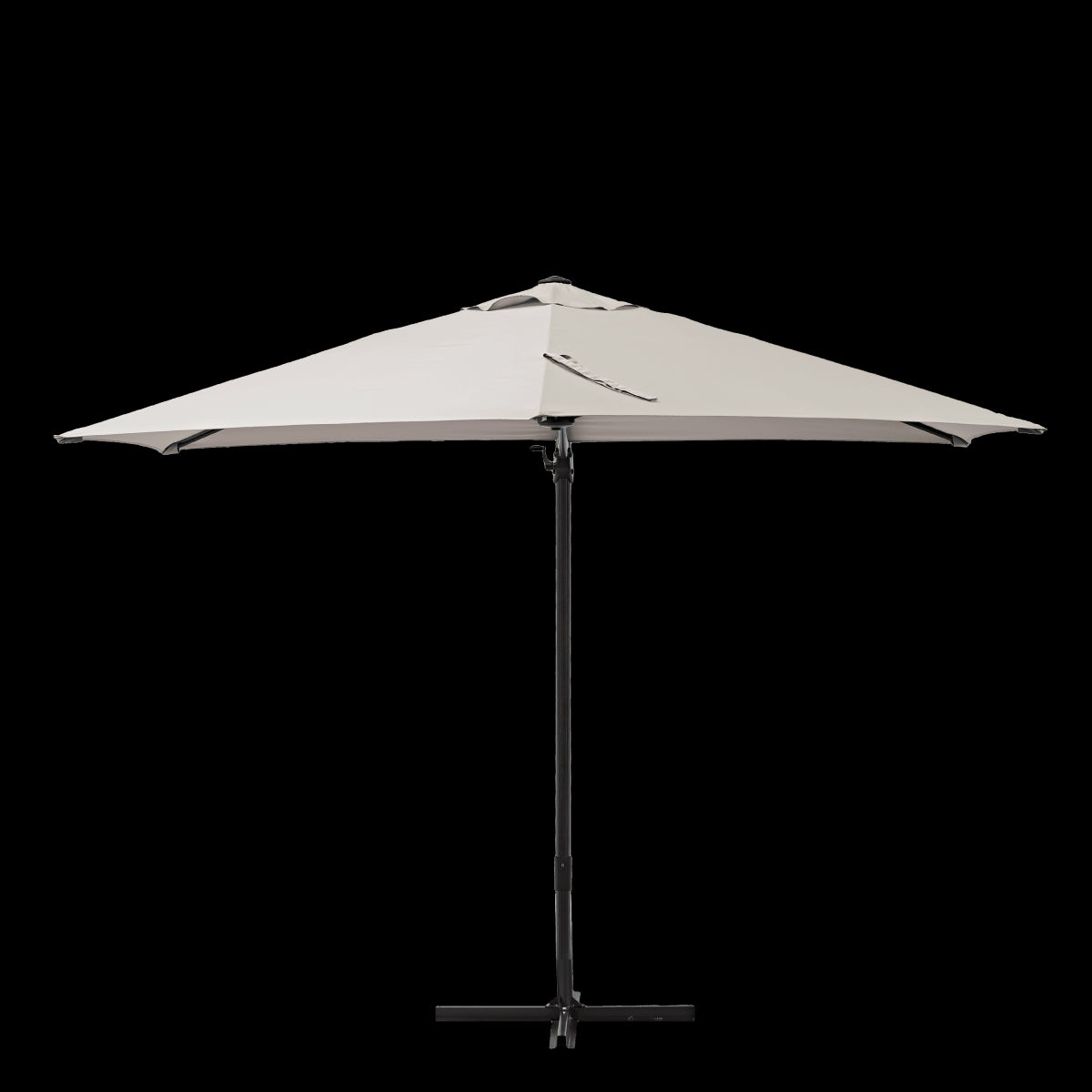 AVEA NATERIAL - Steel and aluminum umbrella with gray polyester tarpaulin D 2.9 M