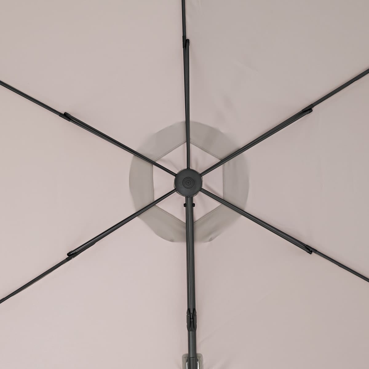 Bricocenter AVEA NATERIAL - Steel and aluminum umbrella with gray polyester tarpaulin D 2.9 M