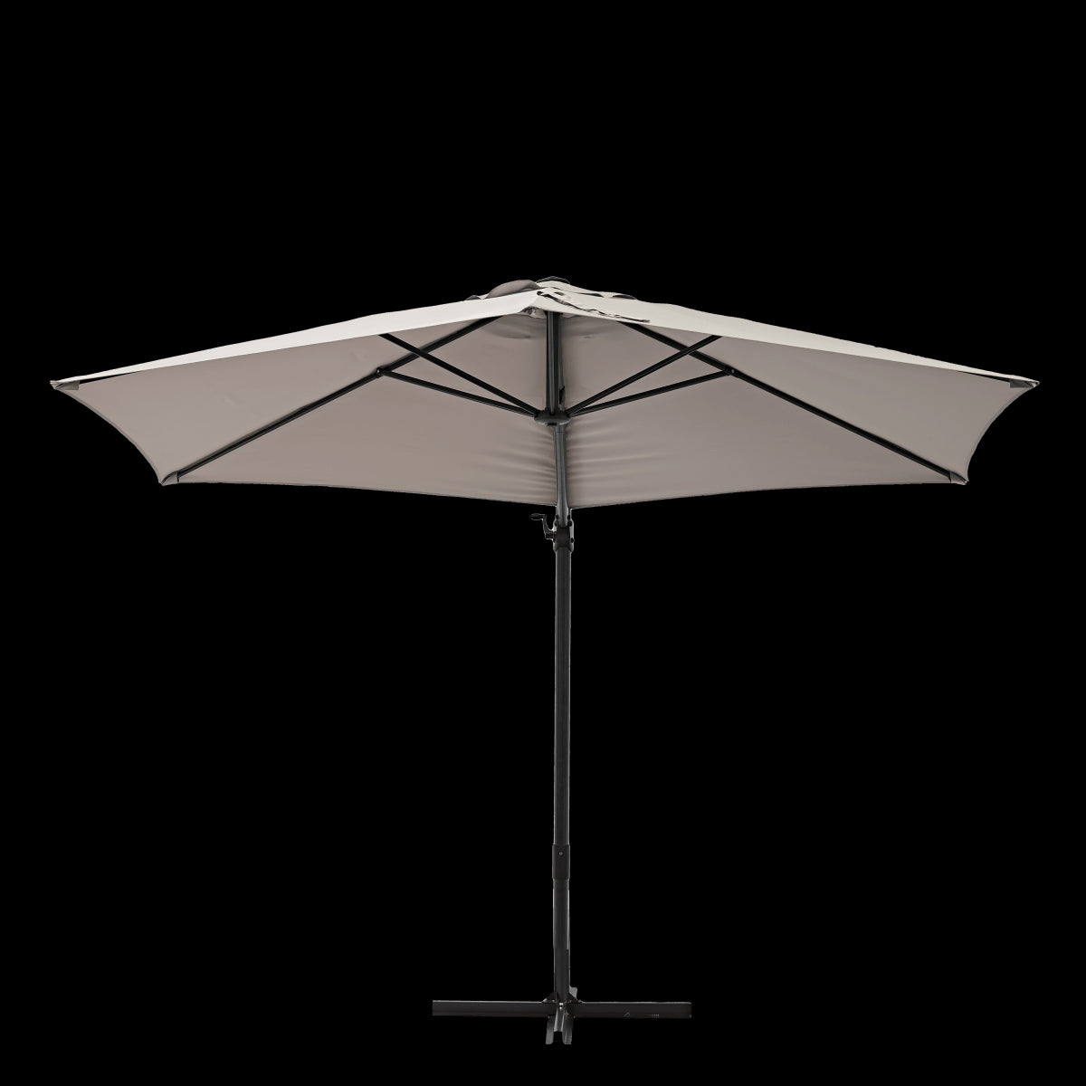 AVEA NATERIAL - Steel and aluminum umbrella with gray polyester tarpaulin D 2.9 M