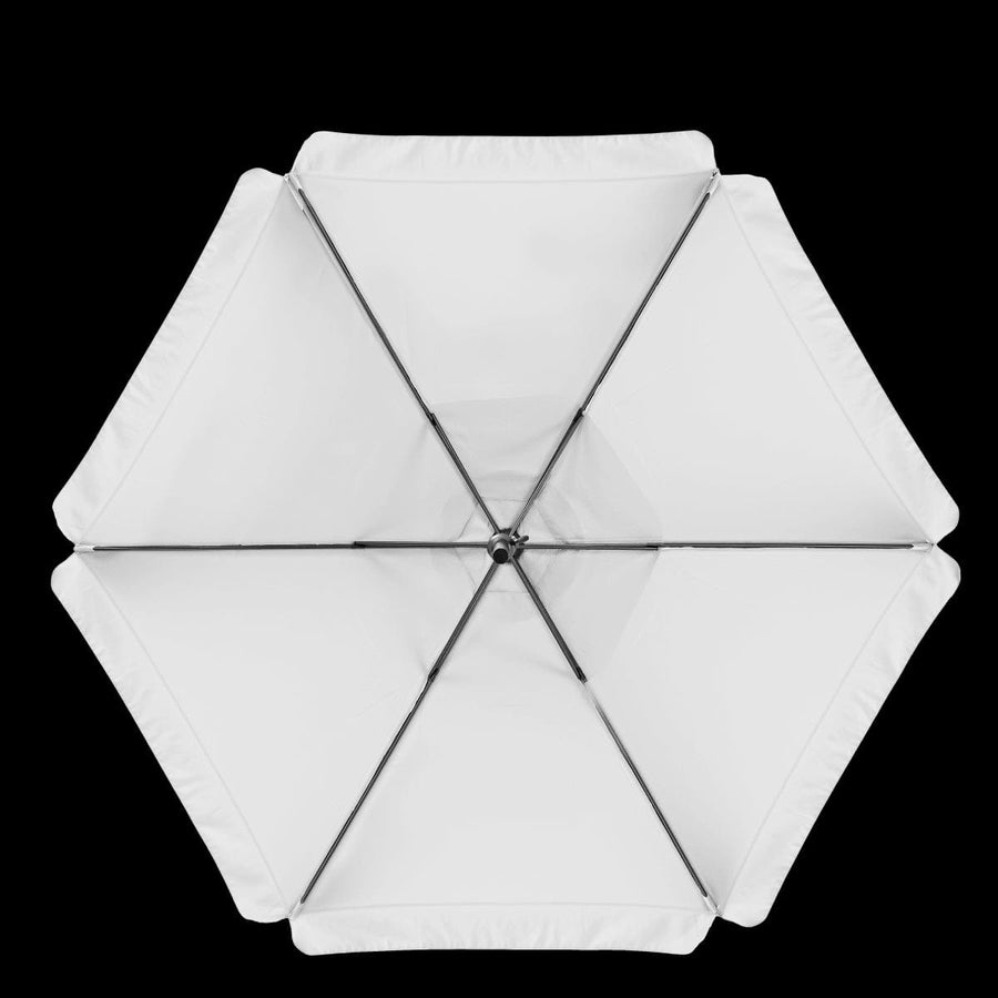 Bricocenter AVEA NATERIAL - Aluminum umbrella with white polyester cloth - White 3 M