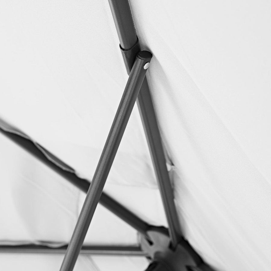 Bricocenter AVEA NATERIAL - Aluminum umbrella with white polyester cloth - White 3 M