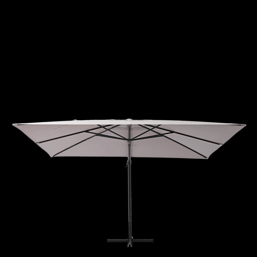 Bricocenter AURA NATERIAL - Steel and aluminum umbrella with gray polyester tarpaulin 2.9X3.9 M