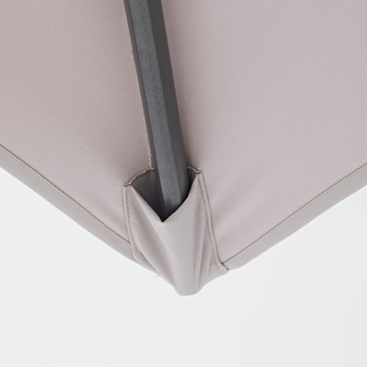 Bricocenter AURA NATERIAL - Steel and aluminum umbrella with gray polyester tarpaulin 2.9X3.9 M
