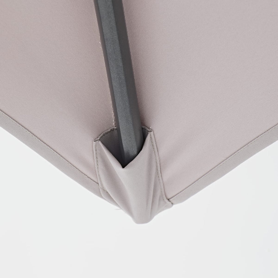 Bricocenter AURA NATERIAL - Steel and aluminum umbrella with gray polyester tarpaulin 2.9X3.9 M