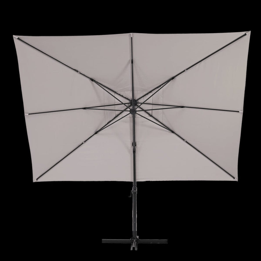 Bricocenter AURA NATERIAL - Steel and aluminum umbrella with gray polyester tarpaulin 2.9X3.9 M