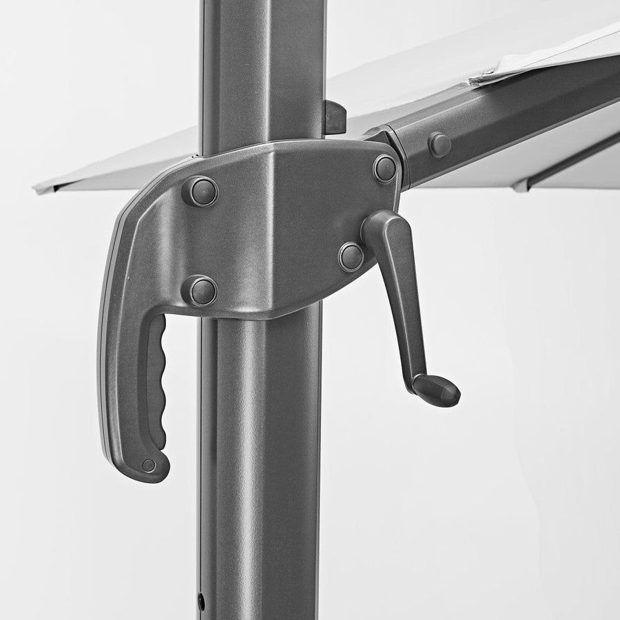Bricocenter AURA NATERIAL - Steel and aluminum umbrella with white polyester cloth 2.9X2.9M