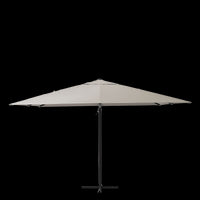AURA NATERIAL - Steel and aluminum umbrella with gray polyester cloth 2.9X2.9M