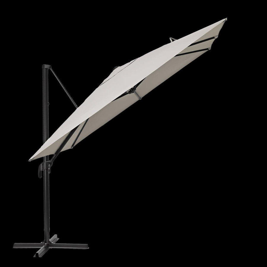 Bricocenter AURA NATERIAL - Steel and aluminum umbrella with gray polyester cloth 2.9X2.9M