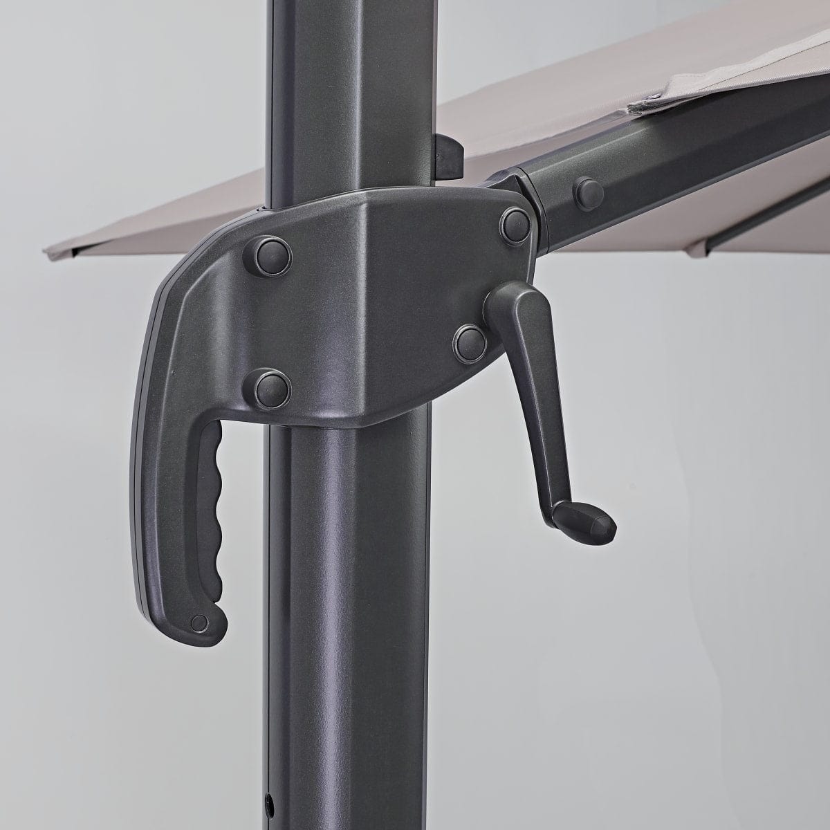 Bricocenter AURA NATERIAL - Steel and aluminum umbrella with gray polyester cloth 2.9X2.9M