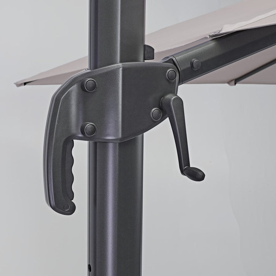 Bricocenter AURA NATERIAL - Steel and aluminum umbrella with gray polyester cloth 2.9X2.9M
