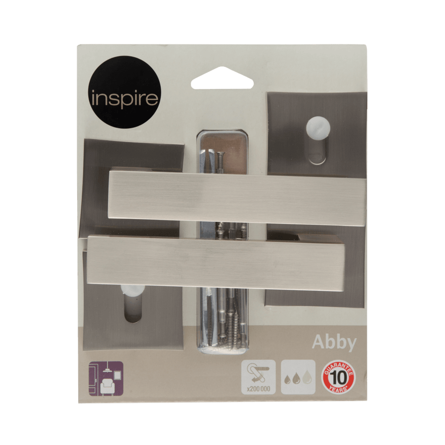 ABBY HANDLE WITH ROSETTE AND INSPIRE SPOUT IN BRUSHED ALUMINUM
