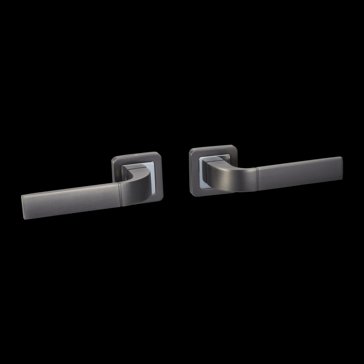 DINA HANDLE WITH ROSETTE AND INSPIRE SPOUT IN BRUSHED ALUMINUM
