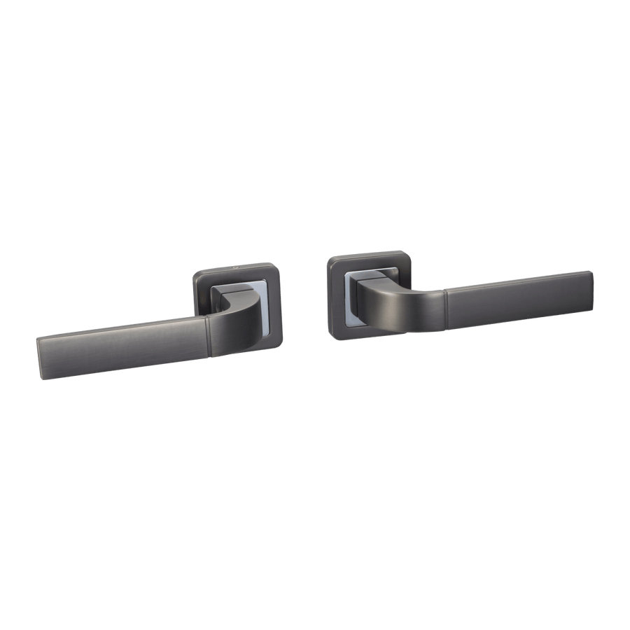 DINA HANDLE WITH ROSETTE AND INSPIRE SPOUT IN BRUSHED ALUMINUM