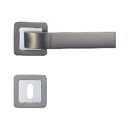 DINA HANDLE WITH ROSETTE AND INSPIRE SPOUT IN BRUSHED ALUMINUM