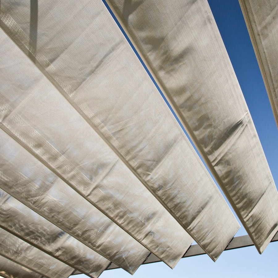 Bricocenter ELYSIA NAZALIAL - aluminium pergola textile anthracite cover 3.1X3.5 M