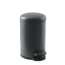 METAL DUSTBIN GREY SILVER 3LT WITH PEDAL