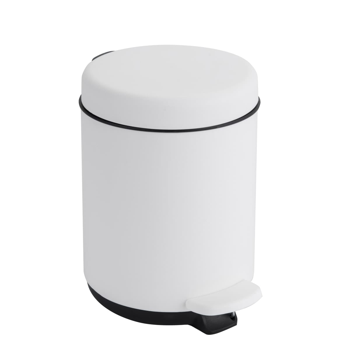 3LT WHITE PLASTIC DUSTBIN WITH PEDAL