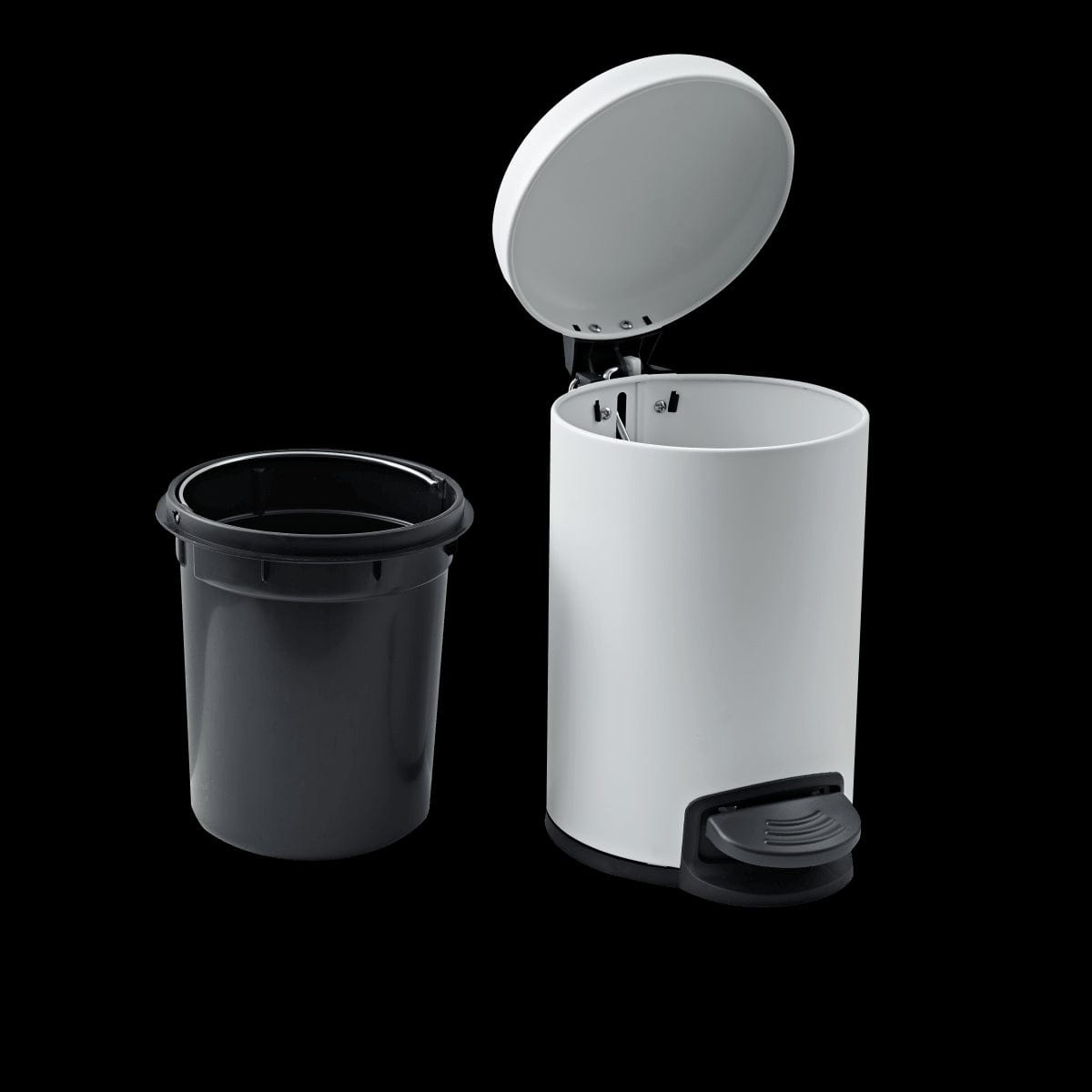 Bricocenter 3LT WHITE METAL DUSTBIN WITH PEDAL