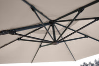 AURA NATERIAL - Steel and aluminum umbrella with gray polyester cloth 2.9X2.9M