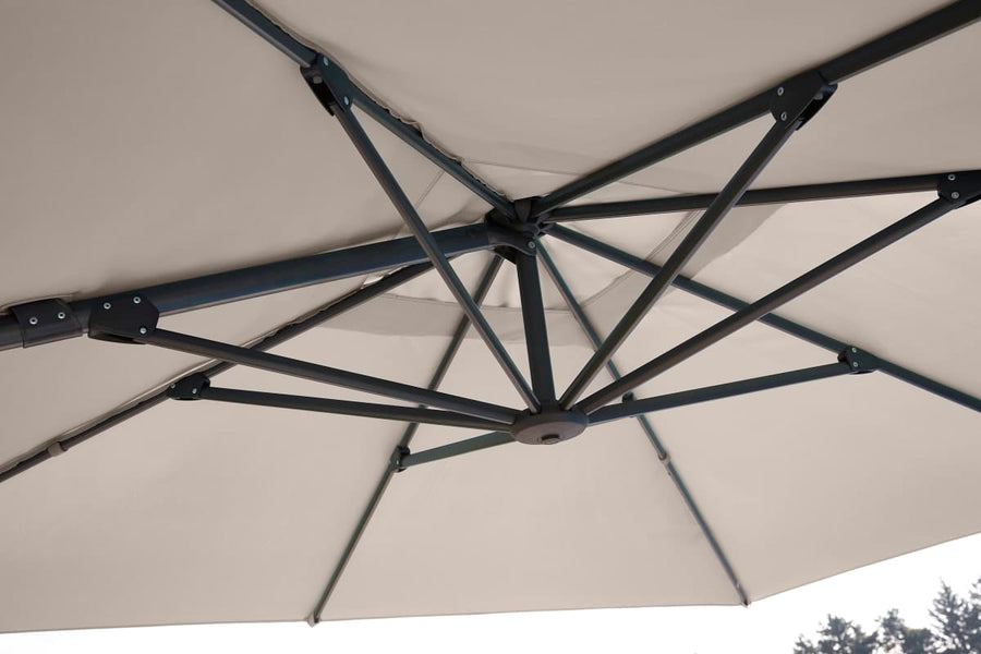 Bricocenter AURA NATERIAL - Steel and aluminum umbrella with gray polyester cloth 2.9X2.9M