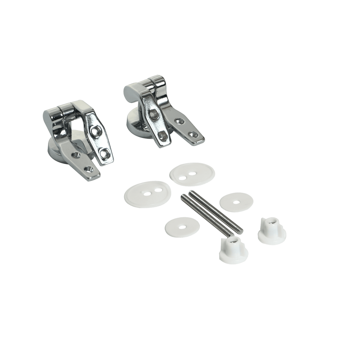 Universal metal pop-through hinges