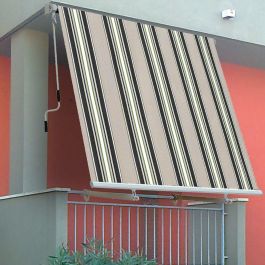 CAD AWNING W/BRAC L300XH245 GREEN STRIPE