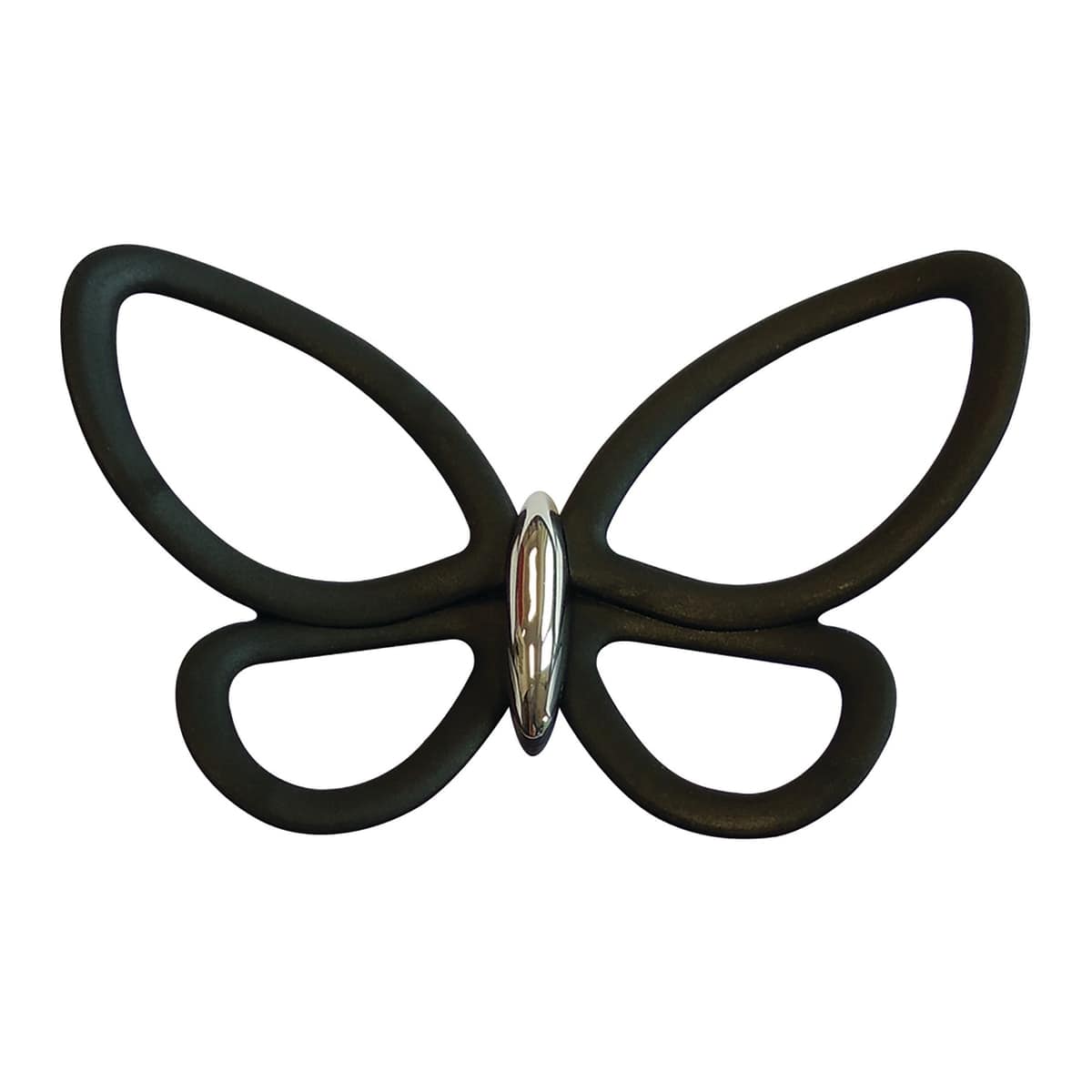 ADHESIVE TEMPLATES 3D BLACK METAL BUTTERFLIES 32X12CM