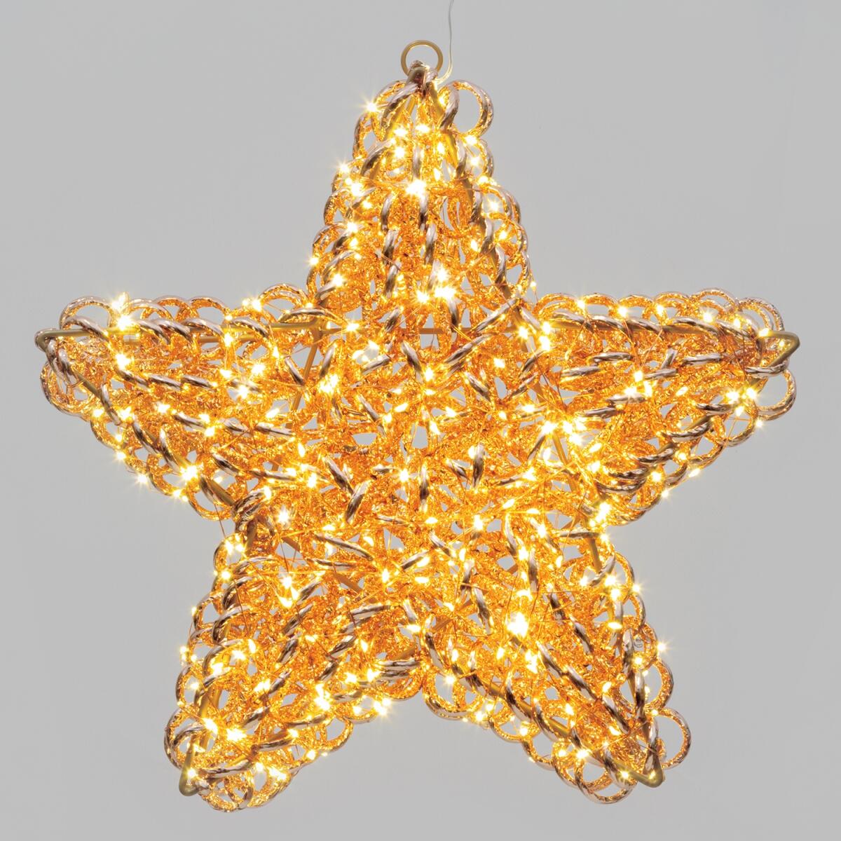 Stella 3d d 38 cm oro rosa con 400 microled bianco caldo effetto flash