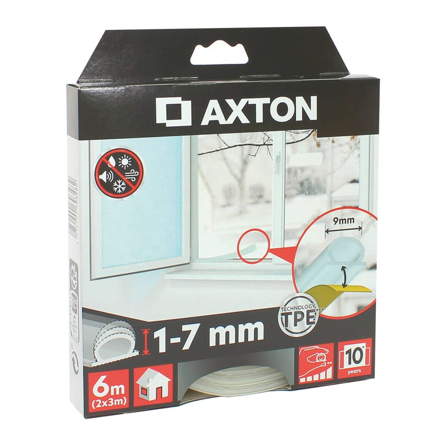 Bricocenter SUPERIOR TRANSPARENT DOOR AND WINDOW GASKET 6MT AXTON