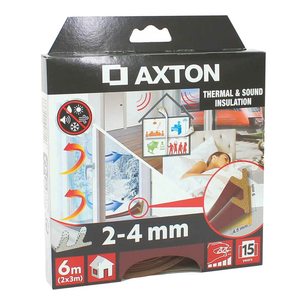 Axton 6-metre brown thermal/acoustic seal