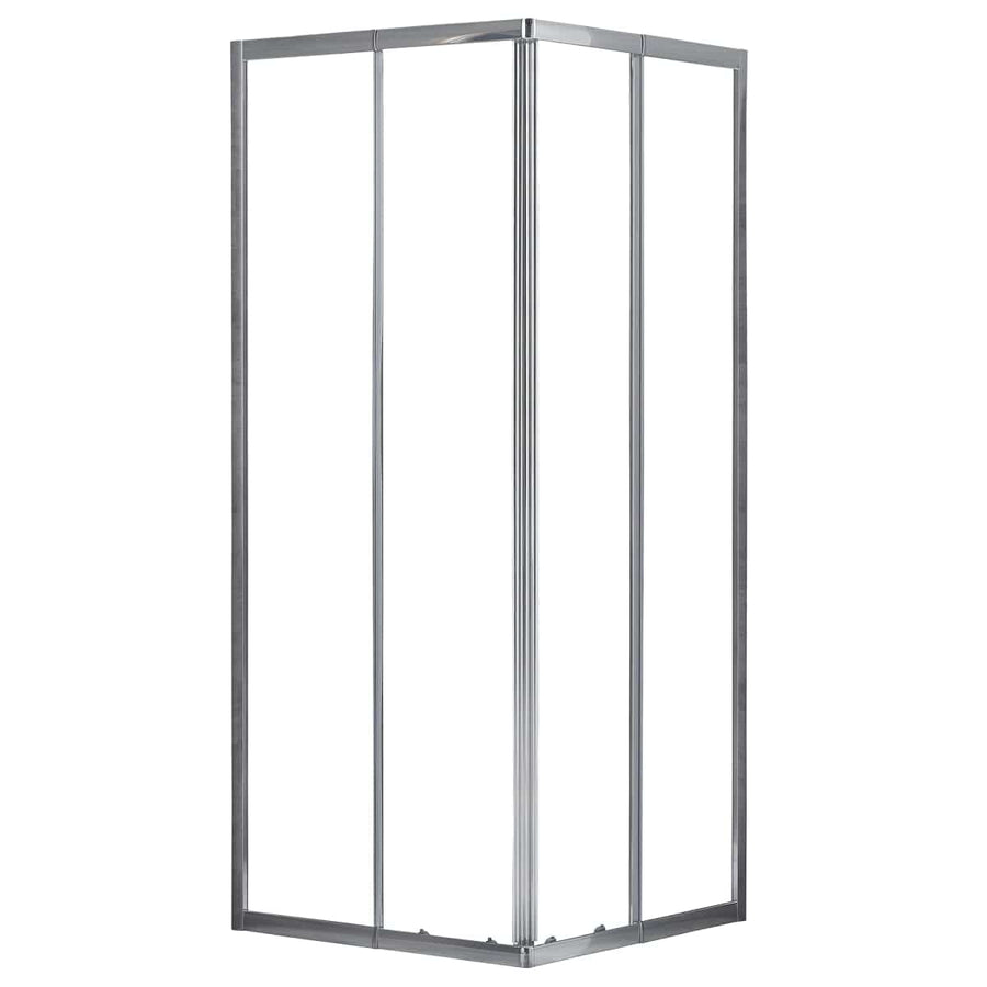 Bricocenter ESSENTIAL SQUARE SHOWER STALL 70-80X70-80 H185 CM CLEAR GLASS CHROME FRAME