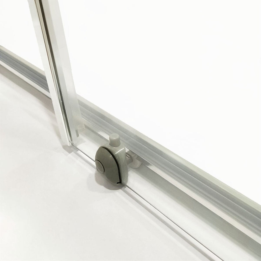 Bricocenter ESSENTIAL SQUARE SHOWER STALL 70-80X70-80 H185 CM CLEAR GLASS CHROME FRAME