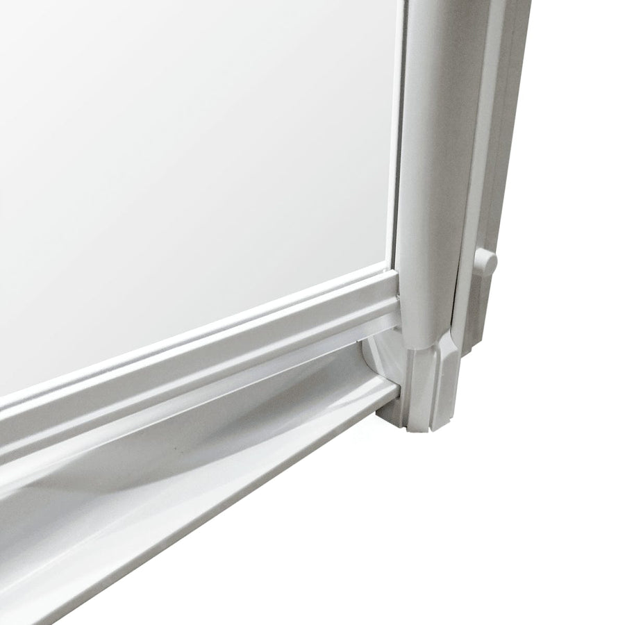 Bricocenter ESSENTIAL SENSEA HINGED DOOR W 70 H 185 CM SCREEN-PRINTED GLASS 4 MM WHITE