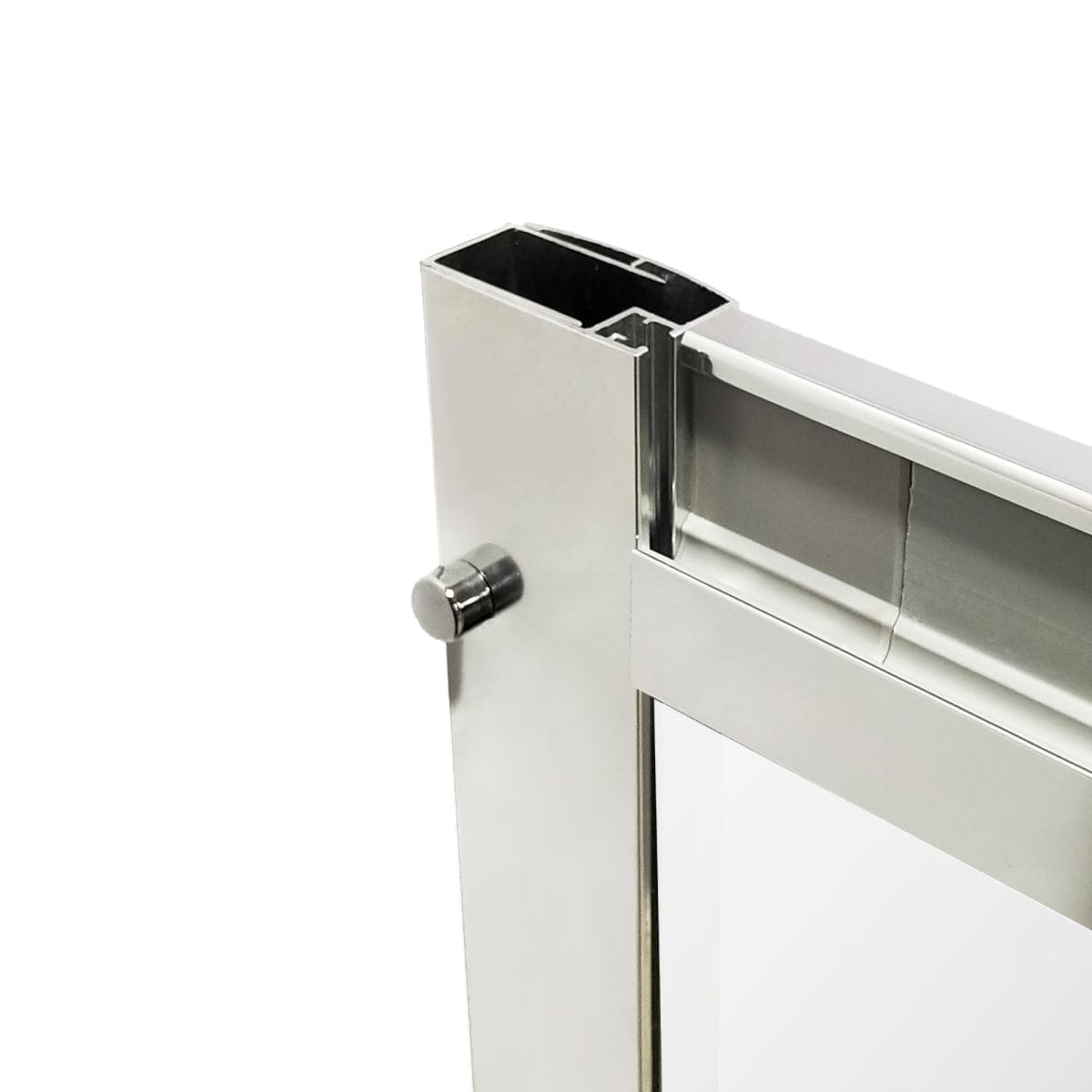 Bricocenter ESSENTIAL SQUARE SHOWER STALL 70-80X70-80 H185 CM CLEAR GLASS CHROME FRAME