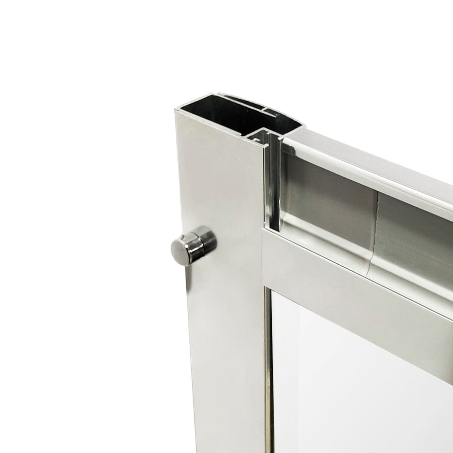 Bricocenter ESSENTIAL SQUARE SHOWER STALL 70-80X70-80 H185 CM CLEAR GLASS CHROME FRAME