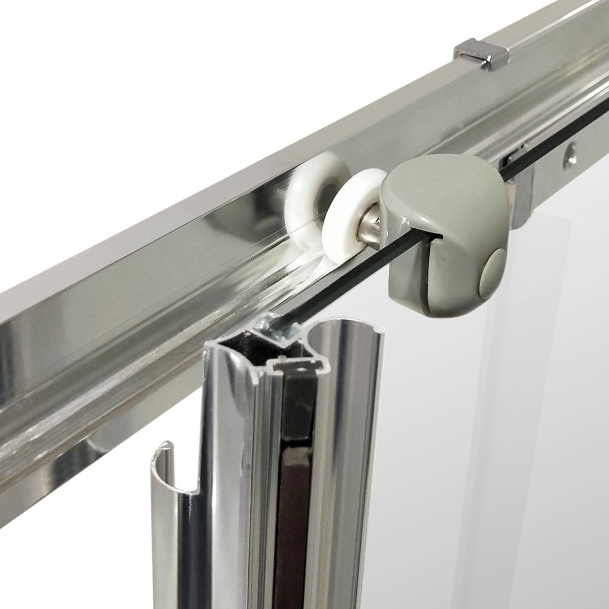 ESSENTIAL RECTANGULAR SHOWER CUBICLE 70-80 X 80-90 H180 CM CLEAR GLASS CHROME FRAME