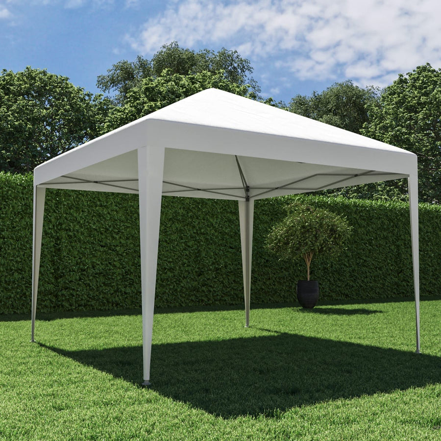 Bricocenter EORI ORIGAMI NATERIAL - Gazebo - Steel and White Polyester Tarp - 2.95x2.95 m