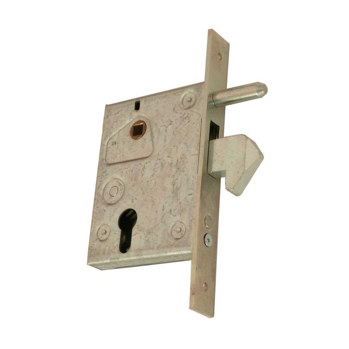 REVERSIBLE SLIDING GATE LOCK 72MM CENTRE DISTANCE 60MM ENTRY STEEL